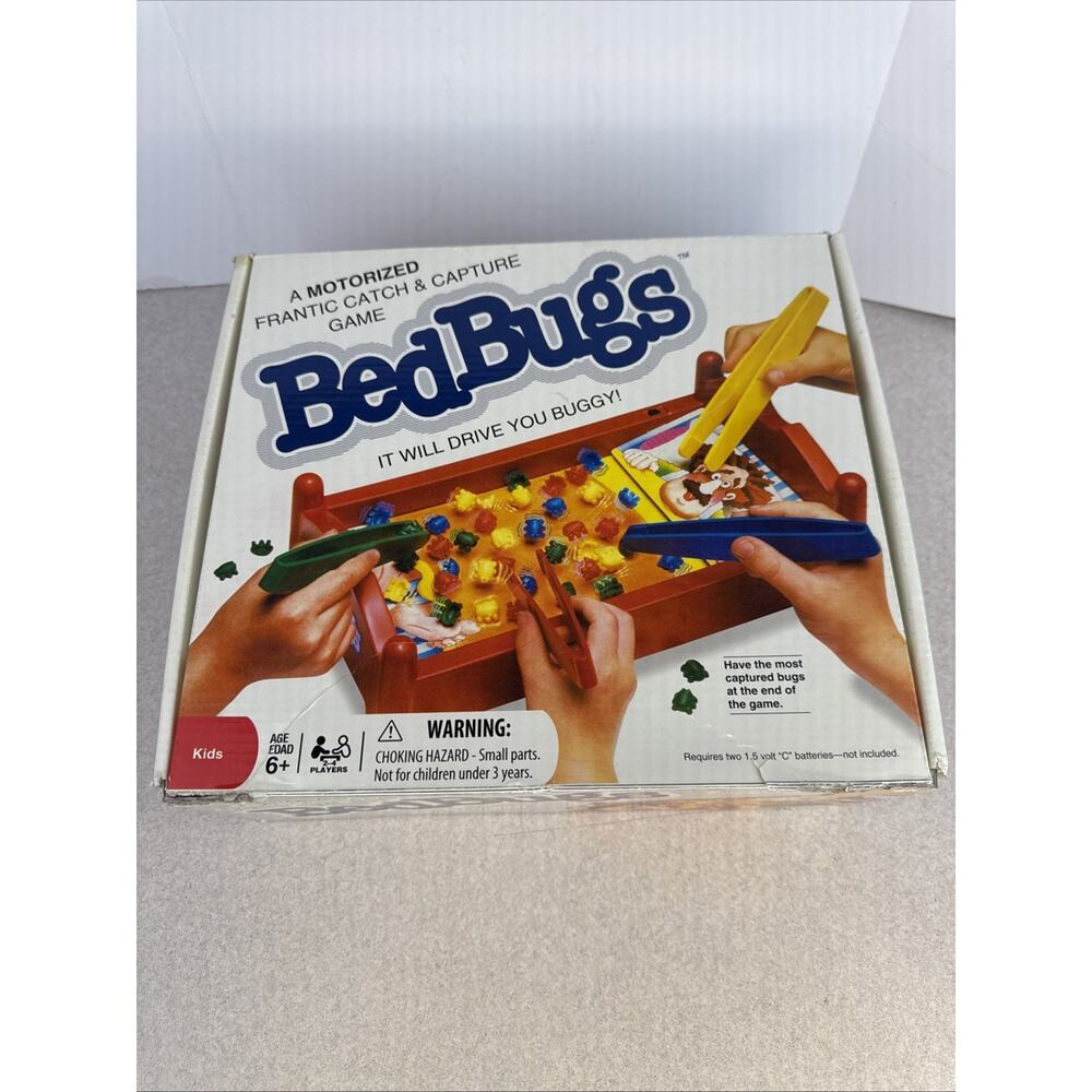 Vtg Bed Bugs Milton Bradley 1985 Family Motorized Board Game 98% Complete‎ w/Box